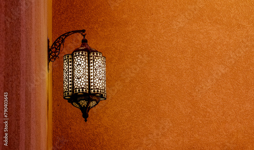 Morocco style lamp at a mosque in Qatar