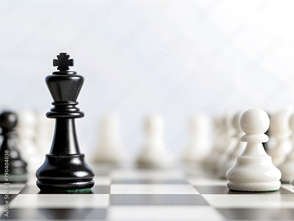 Black Pawn Chess Stands Out for Leadership and Management Boss Concept Black Pawn Chess Stands Out for Leadership and Management Boss Concept