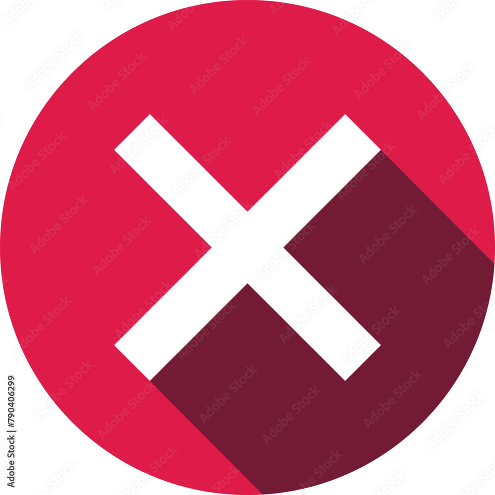 Obraz premium Set of colored flat buttons with long shadow. Tick, question and answers mark. Help symbol. FAQ symbol. Vector Illustration.