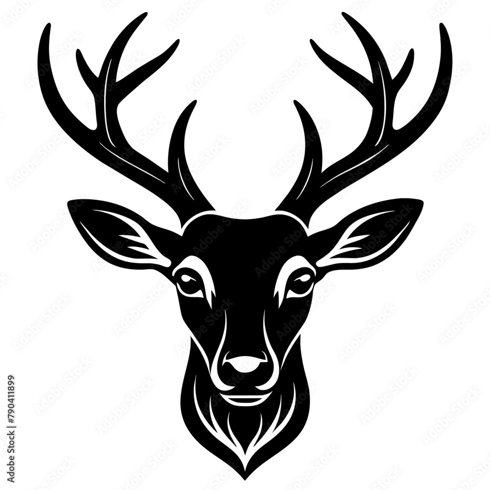 deer-head- vector illustration deer-head- vector illustration