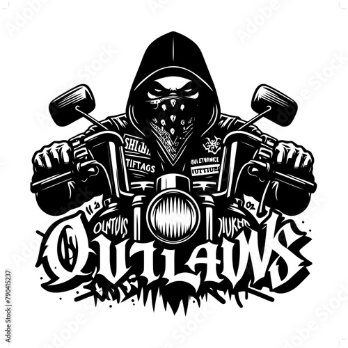 gangster; outlaw silhouette, people in graffiti tag, hip hop, street art typography illustration.