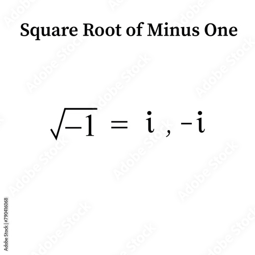 Square imaginary number equal minus one in mathematics.