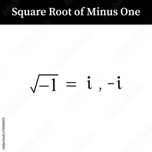 Square imaginary number equal minus one in mathematics.