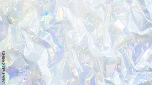 Rainbow abstract smooth holographic background with pearlescent gradient, texture with foil metallic effect in pastel colors