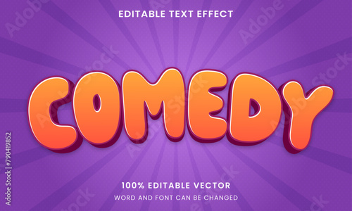 comedy show tittle cartoon style  editable text effect