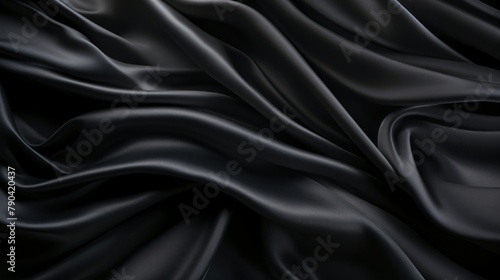 Smooth elegant black silk or satin texture background