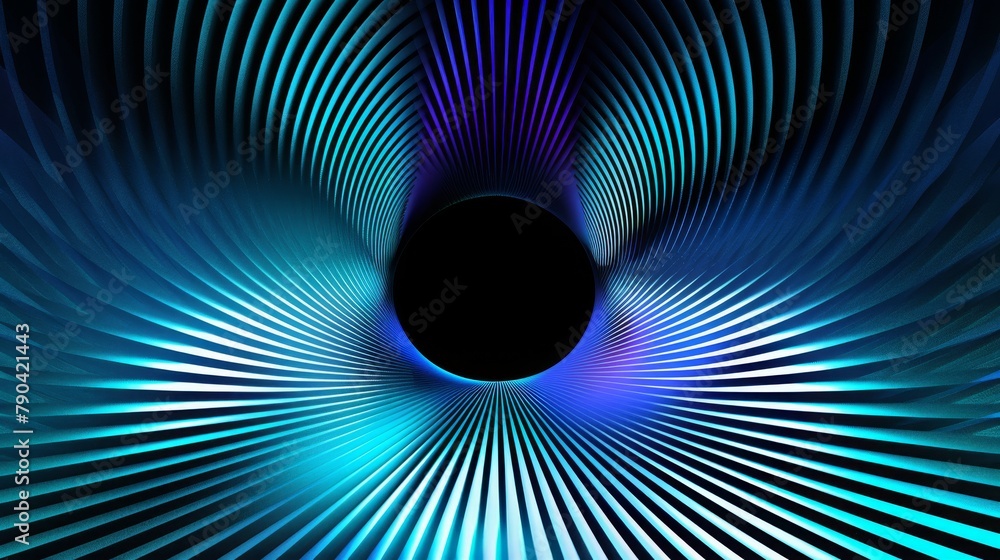 Naklejka premium Tunnel or wormhole. Abstract Wormhole Science. 3D tunnel grid. Wireframe 3D surface tunnel. Abstract digital background