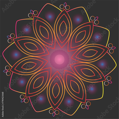 pattern, flower pink, mandala,