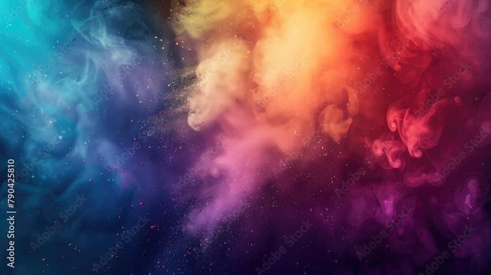 Abstract colorful smoke swirls on dark background Abstract colorful smoke swirls on dark background