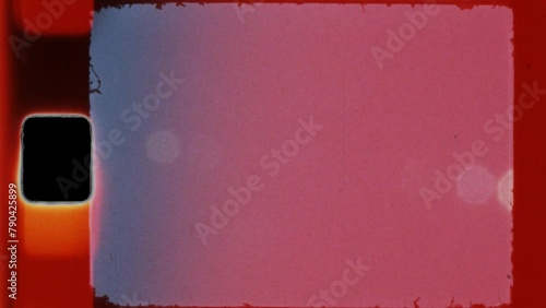 Super 8 Film Light Leak Flare Full Frame Scan. Vintage Look for overlays, transitions and backgrounds. photo
