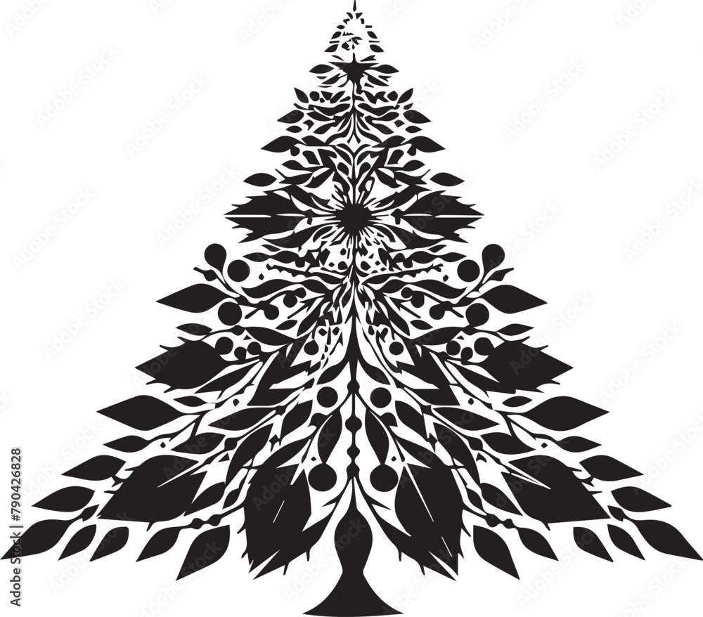 Obraz premium vector a christmas tree silhouette