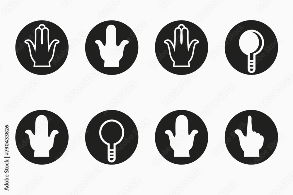 set of keep silence sign illustration vector, keep silence symbol design vector icon, white background, black colour icon