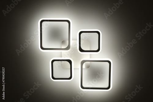Designer Ceiling Light LED Square Shape Ceiling Light. photo