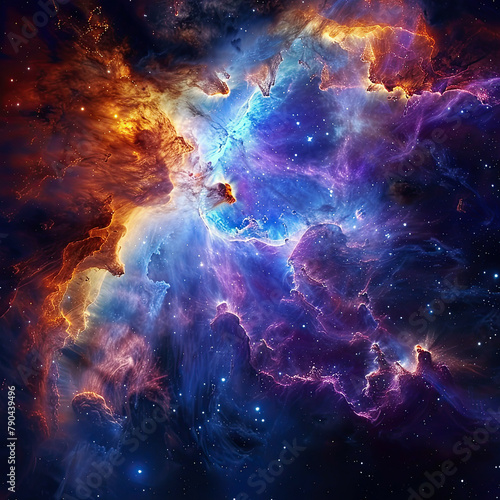 Celestial Symphony Mesmerizing Cosmic Display Background © Artistic