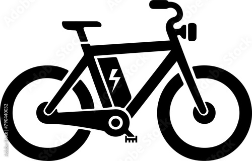 電動自転車 白黒ピクトグラム photo