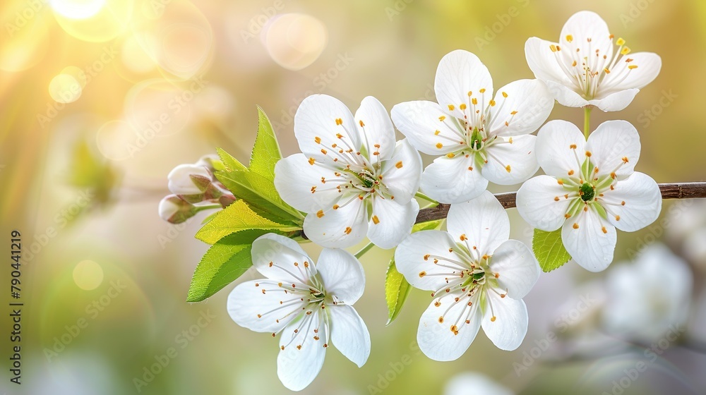 Beautiful Spring Background With Blooming Tree Flowers On a Sunny Day Beautiful Spring Background With Blooming Tree Flowers On a Sunny Day