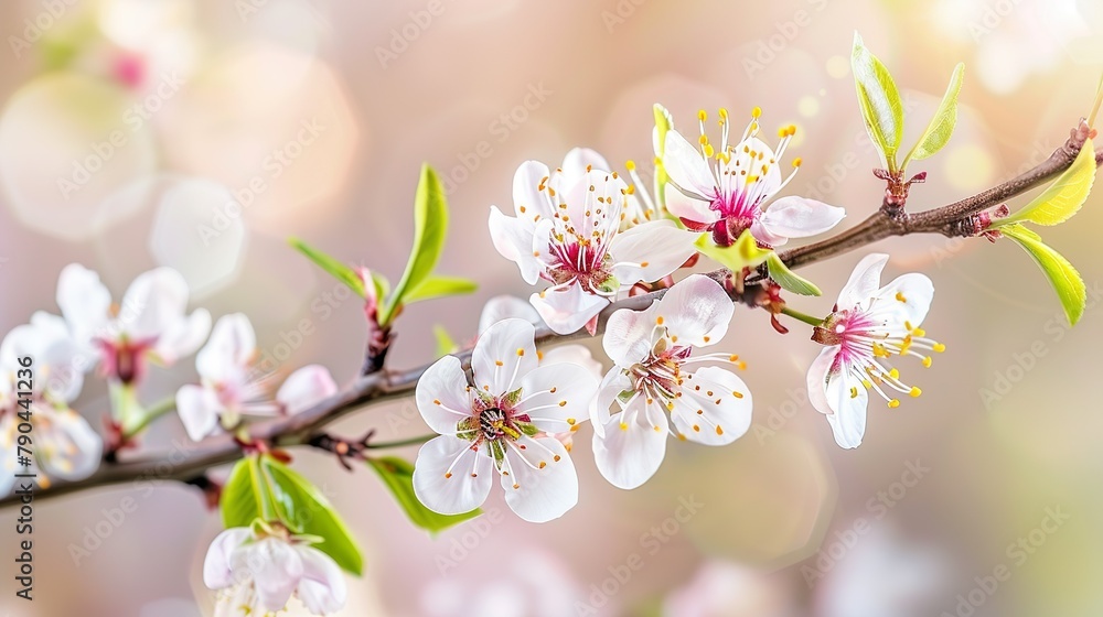 Beautiful Spring Background With Blooming Tree Flowers On a Sunny Day Beautiful Spring Background With Blooming Tree Flowers On a Sunny Day