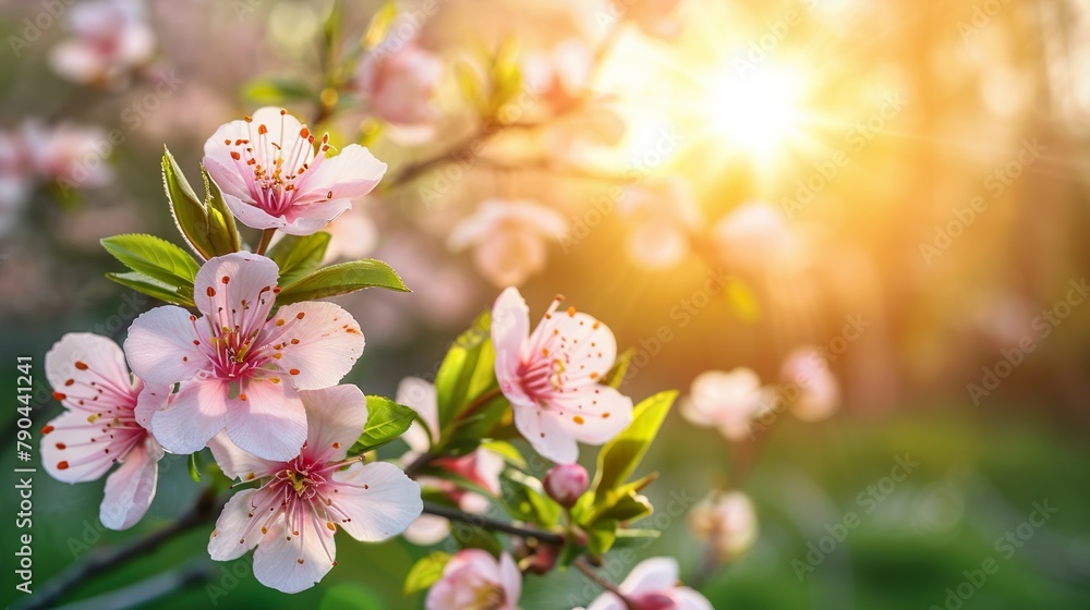 Beautiful Spring Background With Blooming Tree Flowers On a Sunny Day Beautiful Spring Background With Blooming Tree Flowers On a Sunny Day