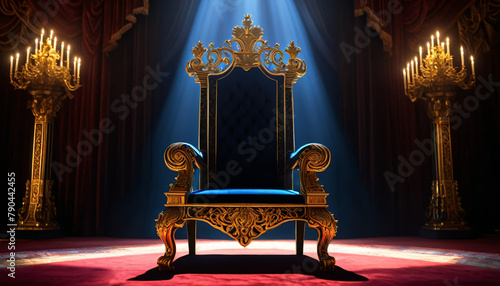 Modern wooden chairs, seats for kings, sultans, presidents photo