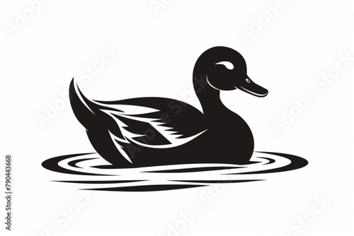 
simple duck icon design template vector vector icon, white background, black colour icon