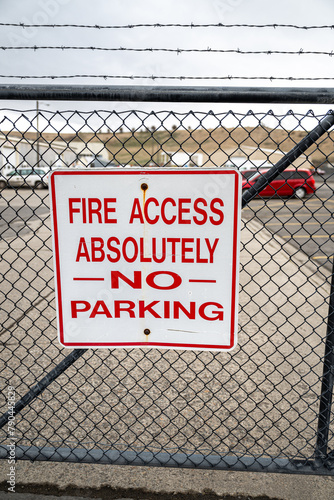 Fire Access Absolutely No Parking Sign