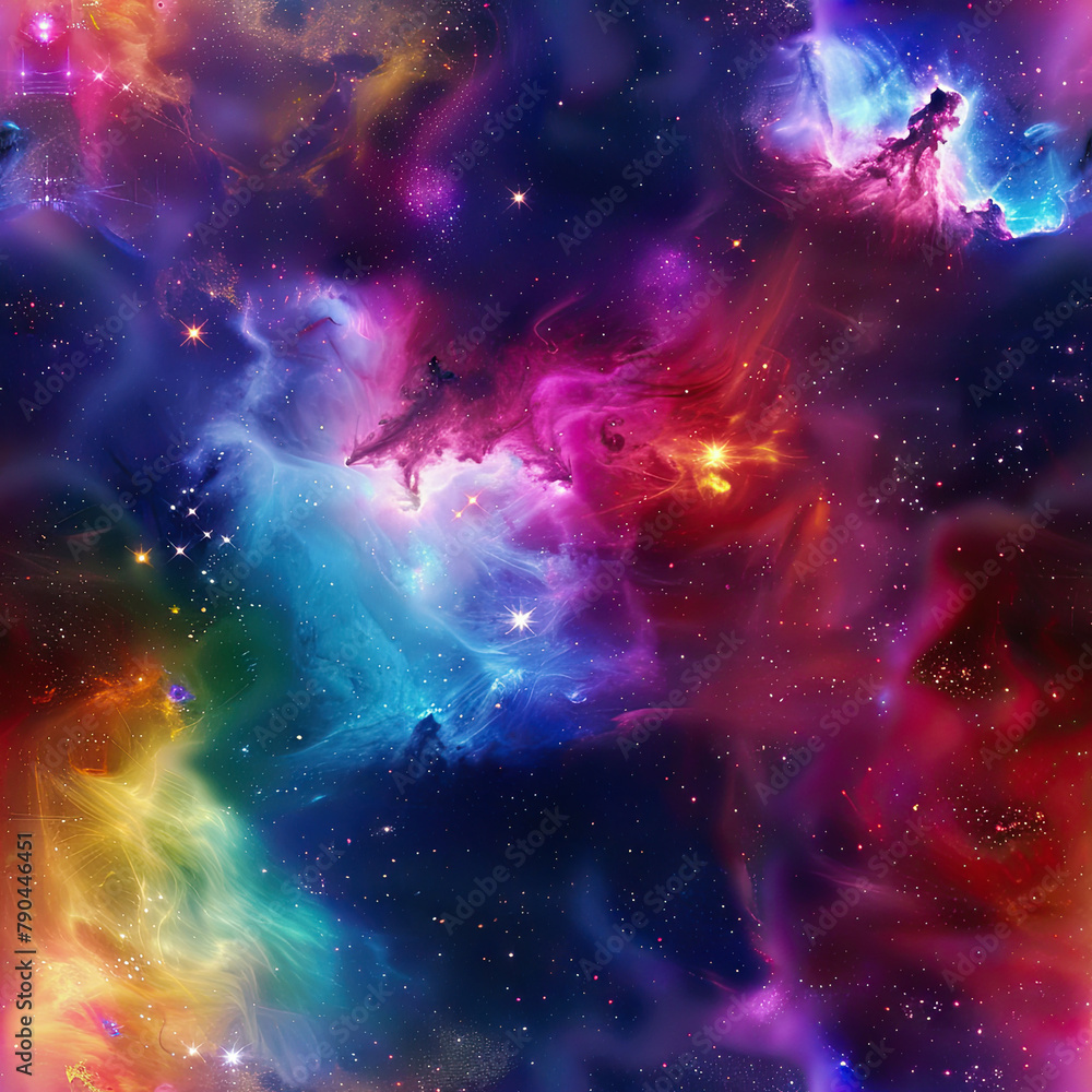 Vibrant Nebula - Colorful Celestial Tapestry