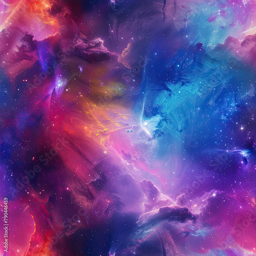 Vibrant Nebula - Colorful Celestial Tapestry © Arti