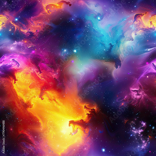 Vibrant Nebula - Colorful Celestial Tapestry