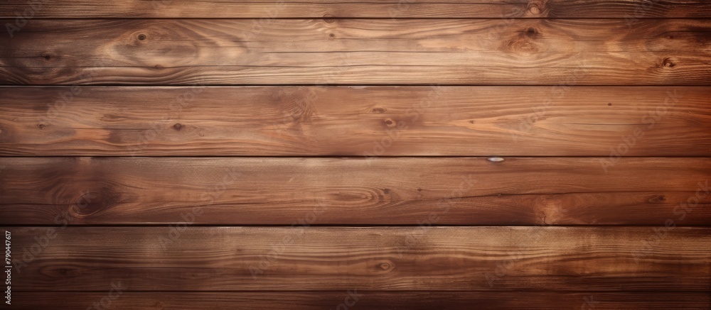 Naklejka premium A close up of a wooden wall with a brown stain