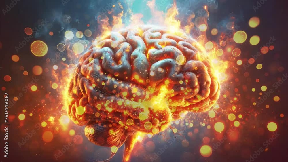 Video of a brain with fire coming out of it Video of a brain with fire coming out of it