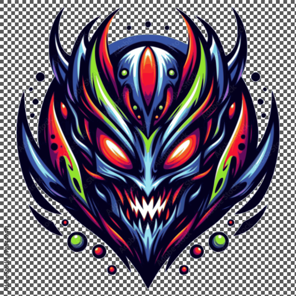 Evil Villain in Vector Menacing Creature for T-Shirt Design Stock ...
