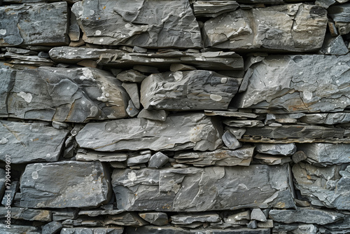 Slate Rock Wall Texture, Rustic Stone Surface, Sturdy Geology
