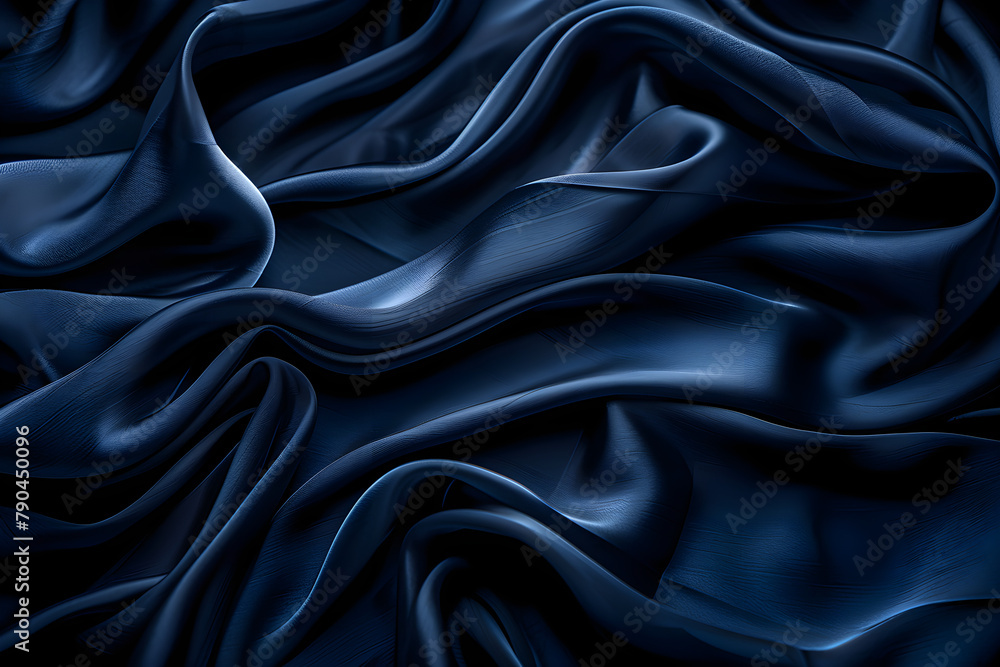 Obraz premium Wave blue cloth-like graphic texture