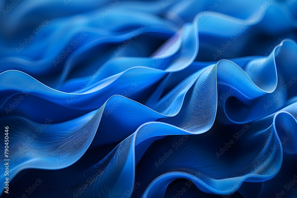 Obraz premium Wave blue cloth-like graphic texture
