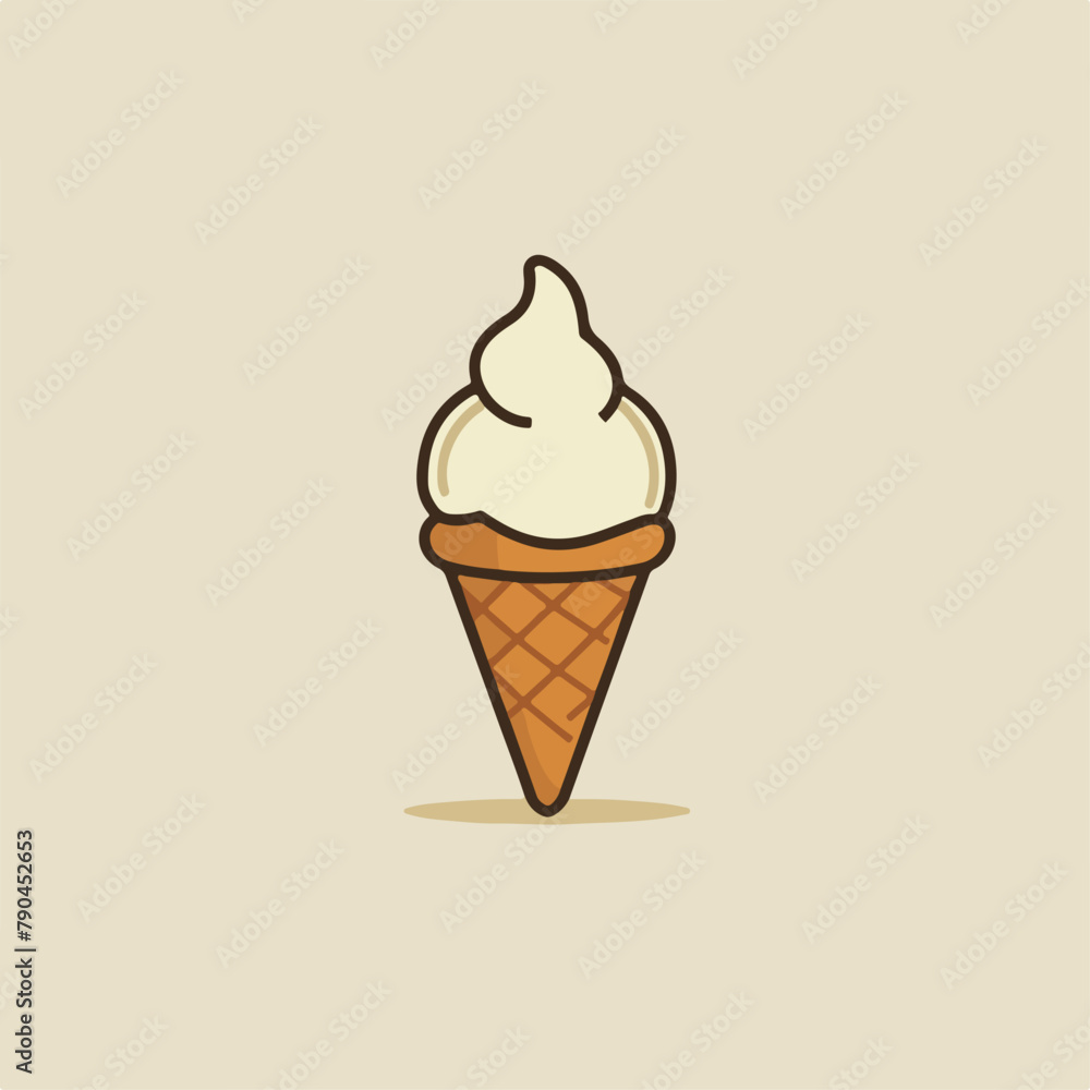 Ice cream in cartoon, doodle style. Image for t-shirt, web, mobile apps and ui. Isolated 2d vector illustration in logo, icon, sketch style, Eps 10. AI Generative
