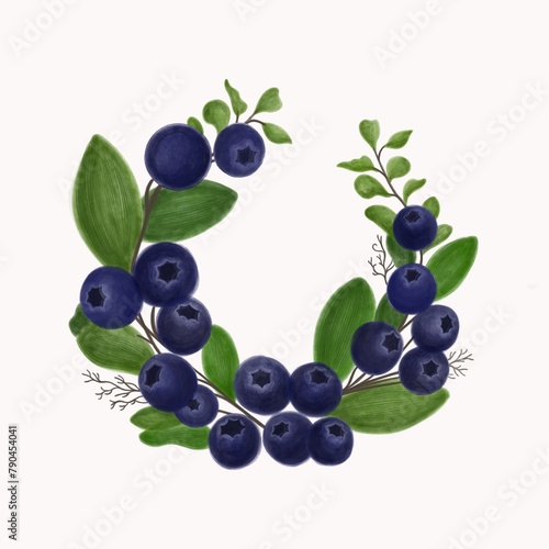Seamless vector pattern with lemons, kiwi, greens, mango, blueberry, mint, daronia fruit, flowers and geometric stripes.