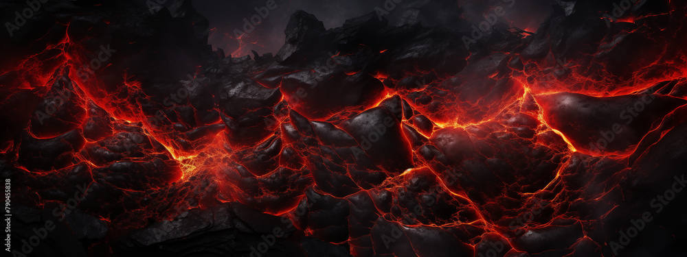 Intense Lava Patterns in Rock Formations - Vivid Background Image Intense Lava Patterns in Rock Formations - Vivid Background Image