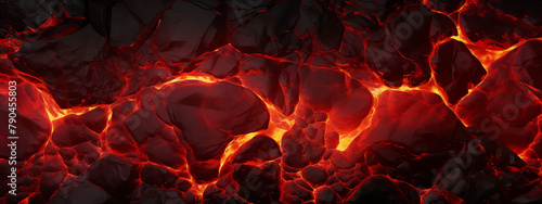 Intense Molten Lava with Fiery Veins Wallpaper