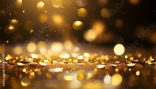 Sparkle golden particles dust explosion background illustration