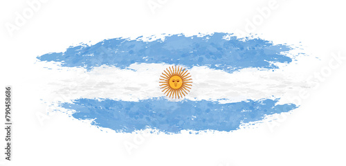 argentina flag with paint strokes