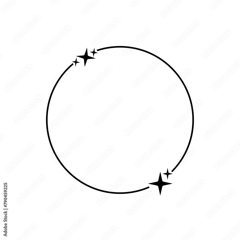 abstract line frame with stars boho abstract line frame with stars boho