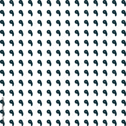 The image contains rows of figures with holes, similar to a punctuation mark in the form of a comma.