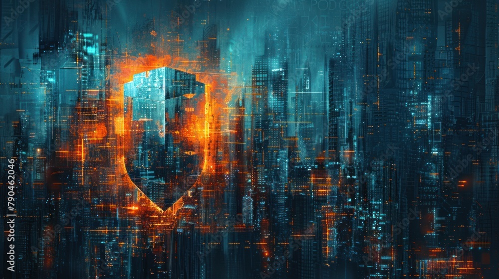 Digital safety through captivating artistic depictions It features a ...