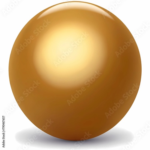 golden sphere isolated on white background