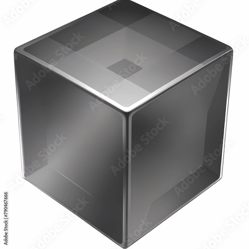3d silver cube