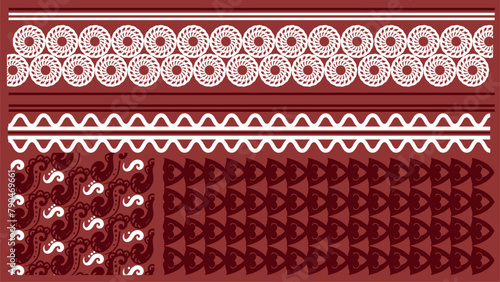 Background Ethnic style colorful seamless border. Tribal decorative tape Polynesian tribal aztec pattern for t shirt, pants, fabric, wallpaper, card template, wrapping paper, carpet, textile, cover.