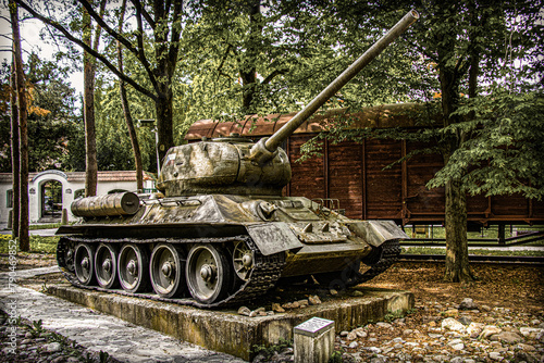 monument, Soviet tank from World War II