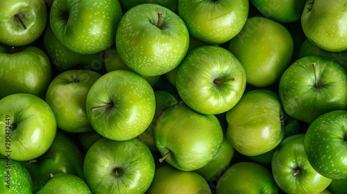 Bunch of green apples or granny smith apples background photo
