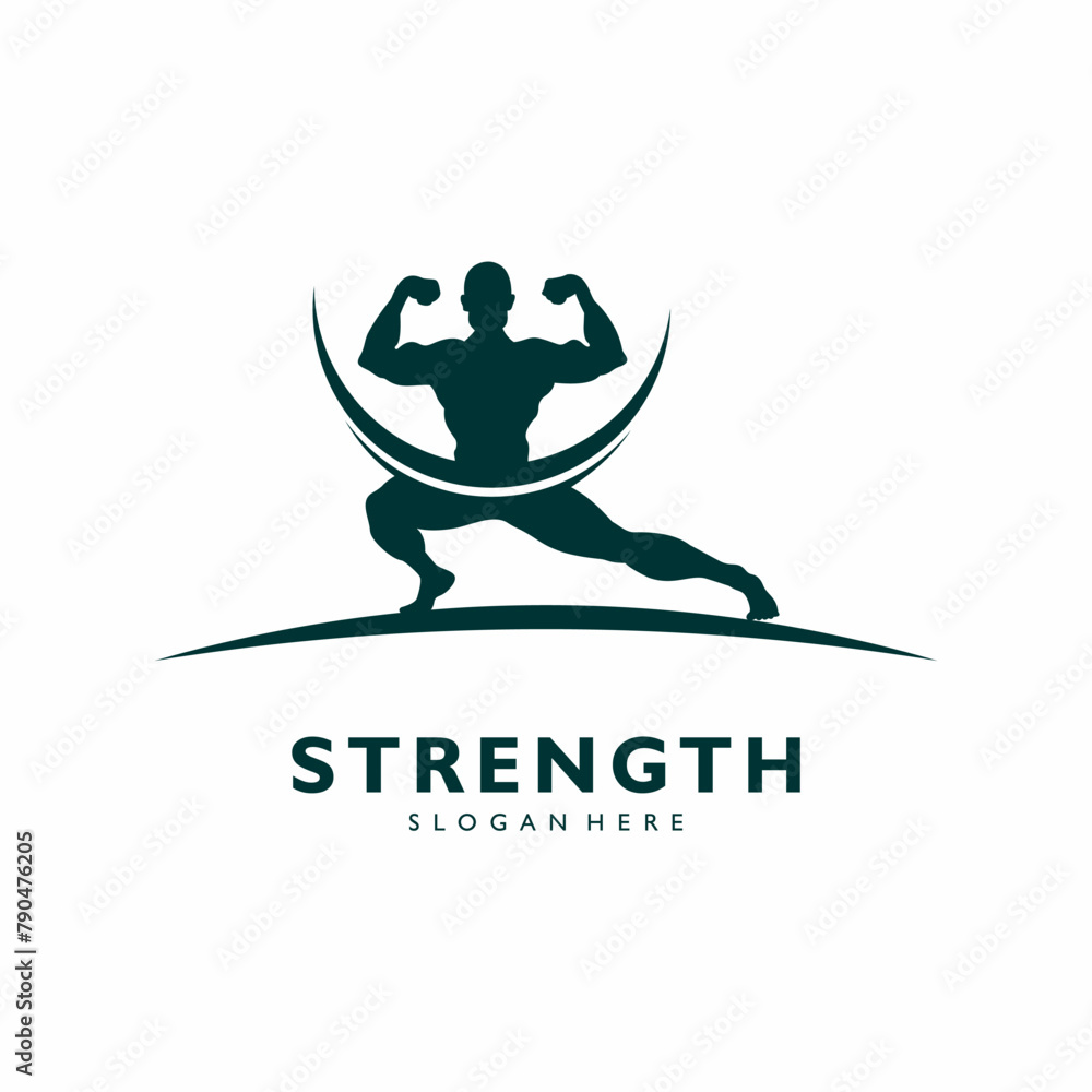 fitness vector logo design template