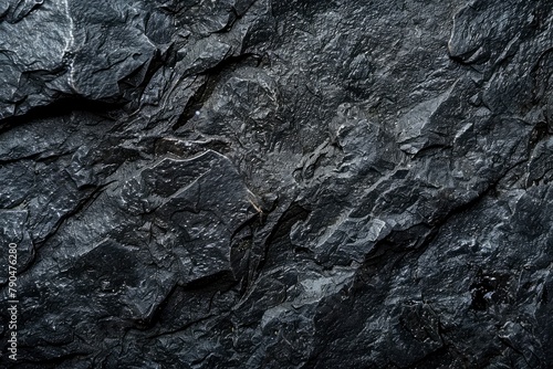 Black or dark gray rough grainy stone or sand texture background - generative ai